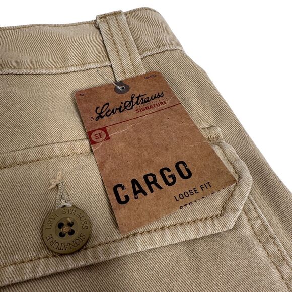 Vintage Levi's Cargo Pants Men’s 40 x 32 Khaki Beige Loose Skater Y2K 2004 New - Picture 4 of 11